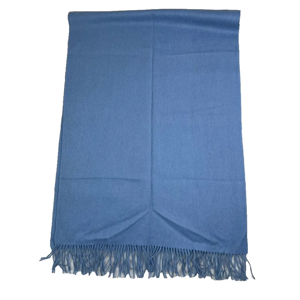 Kousei Inner Magnolia Blue Cashmere Wool Scarf 82